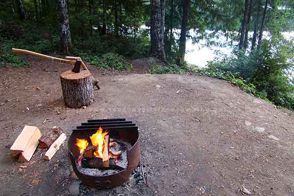 camping savvy advice photo of campfire in campsite