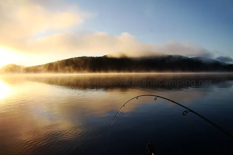 photo of an early morning fishing trip on Amor Lake on Vancouver Island
