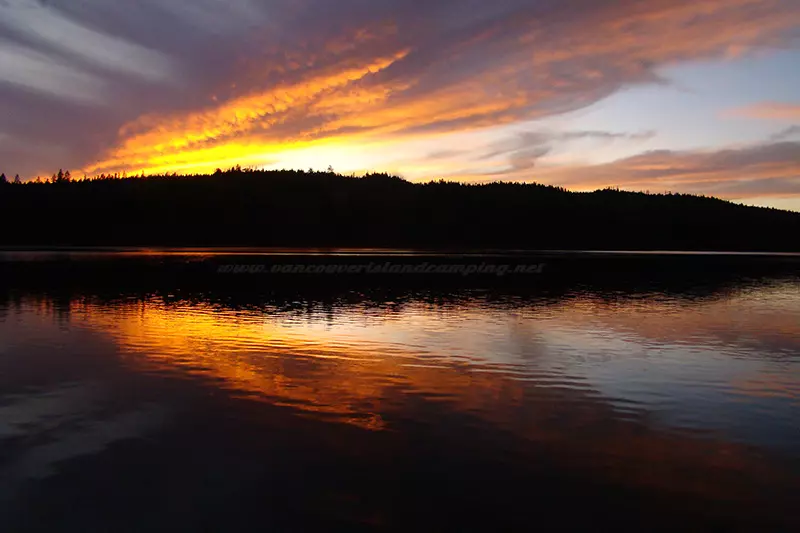 photo of a magnificent sunset over Gray Lake