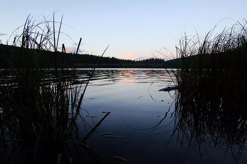 photo of the sun setting over Mohun Lake Campground