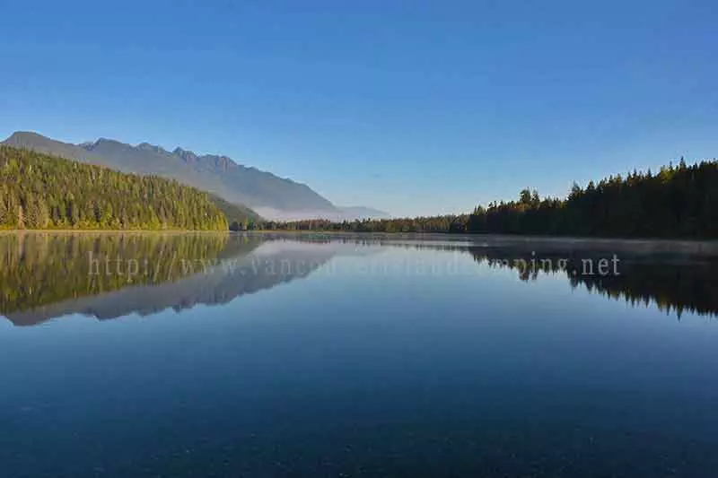 photo of anutz lake recreation campsite on vancouver island in british columbia canada