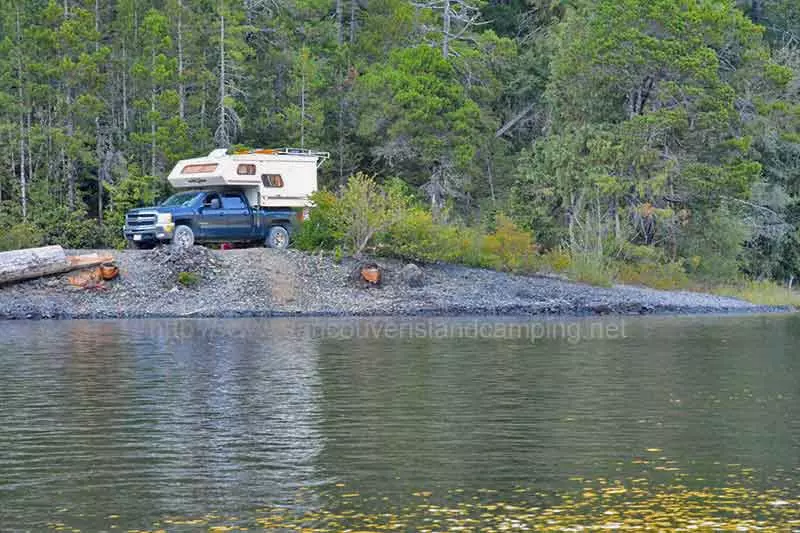 photo of the second campground on Atluck Lake on Vancouver Island