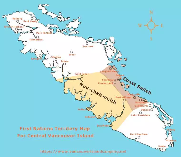 map of central vancouver island first nations traditional territory.