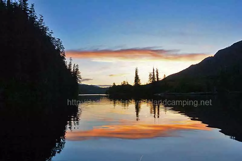 photo of the sunset over Kathleen Lake