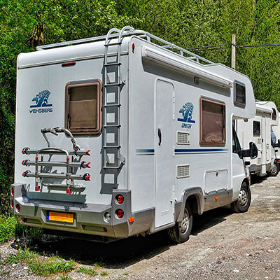 Photo of a motorhome after it has been prepared for the upcoming season