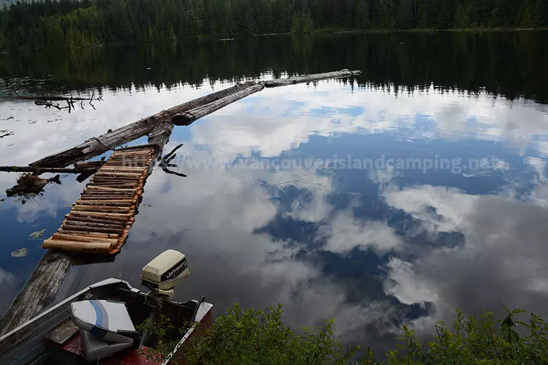photo of the dock at pye lake dam campsite