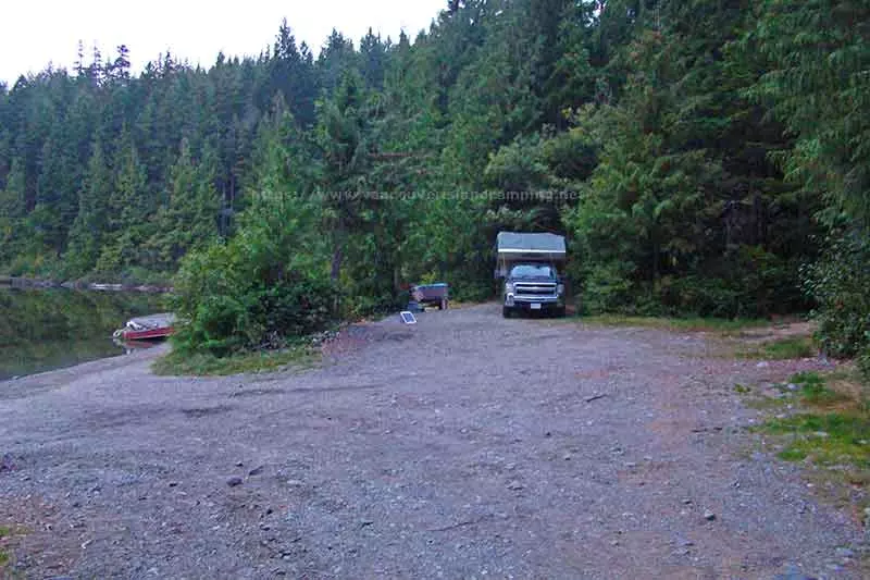 photo of a front view of the campsite at Stella Bay Campground