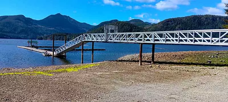 photo of the new ramp for the dock at Cougar Creek Recreation Site on Vancouver Island
