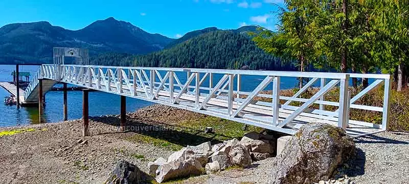 photo of the new ramp for the dock at Cougar Creek Recreation Site on Vancouver Island