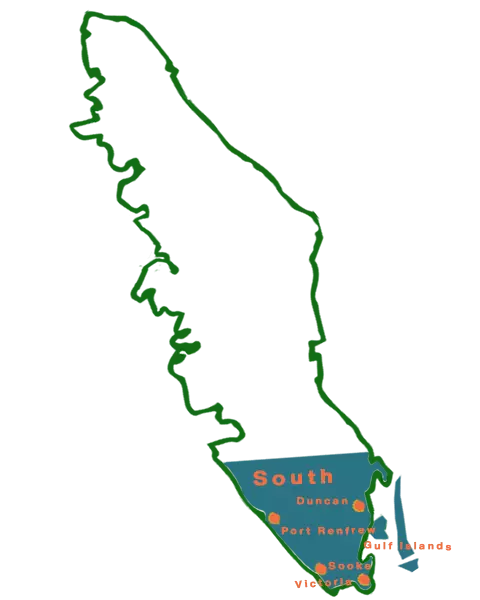 map of southern vancouver island zone