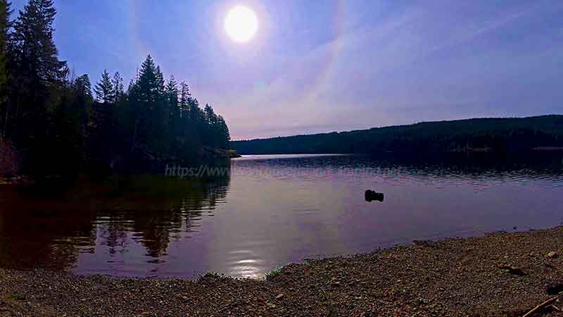 photo of the boat launch at dogwood bay recreation site on Vancouver Island British Columbia, Canada