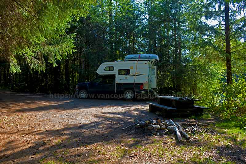 photo of Montague Creek Campsite on Vancouver Island British Columbia, Canada