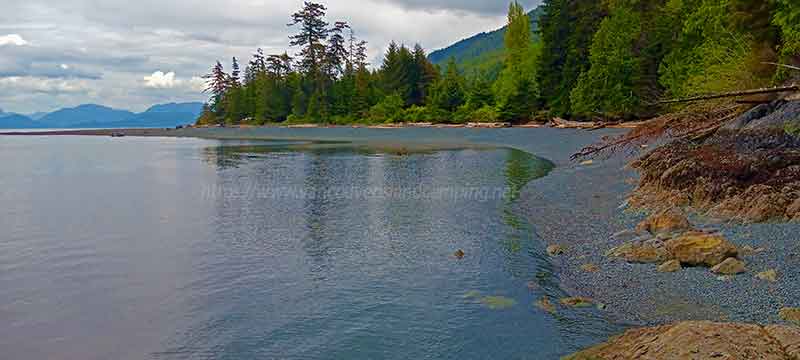 photo of the beach at Naka Creek Recreation Site on Vancouver Island British Columbia, Canada